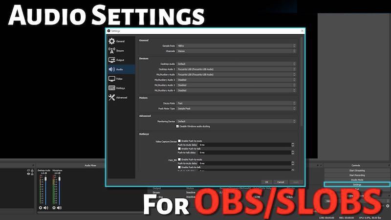 obs audio settings for twitch